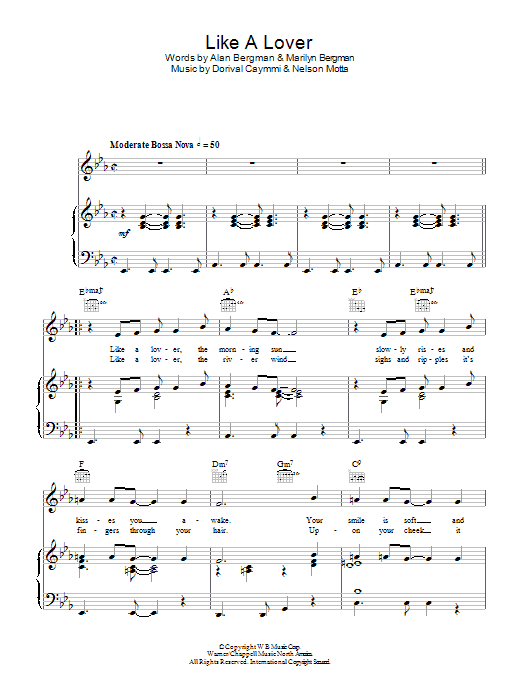 Sarah Vaughan Like A Lover sheet music notes and chords arranged for Piano, Vocal & Guitar Chords