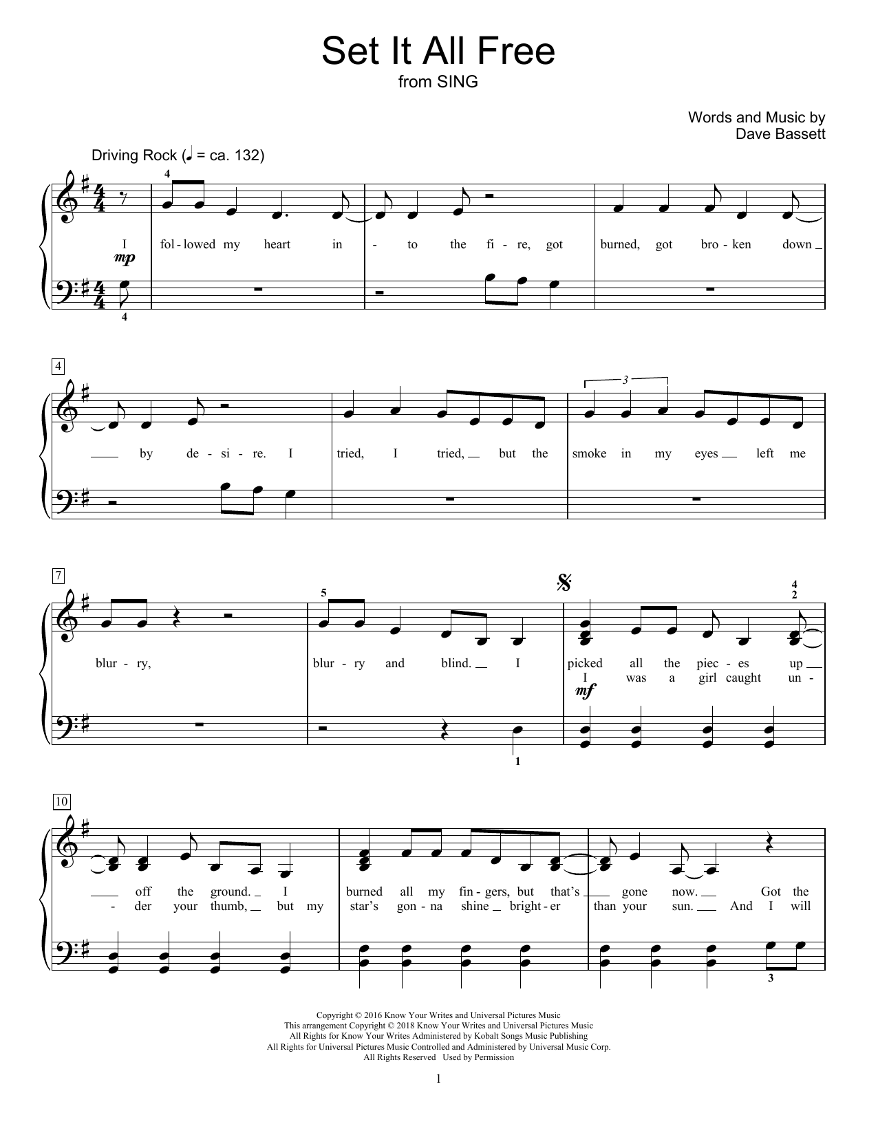 Mona Rejino Set It All Free sheet music notes and chords arranged for Educational Piano