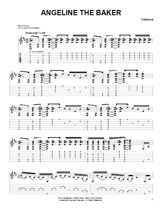 Scott Fore Angeline The Baker sheet music notes and chords arranged for Solo Guitar
