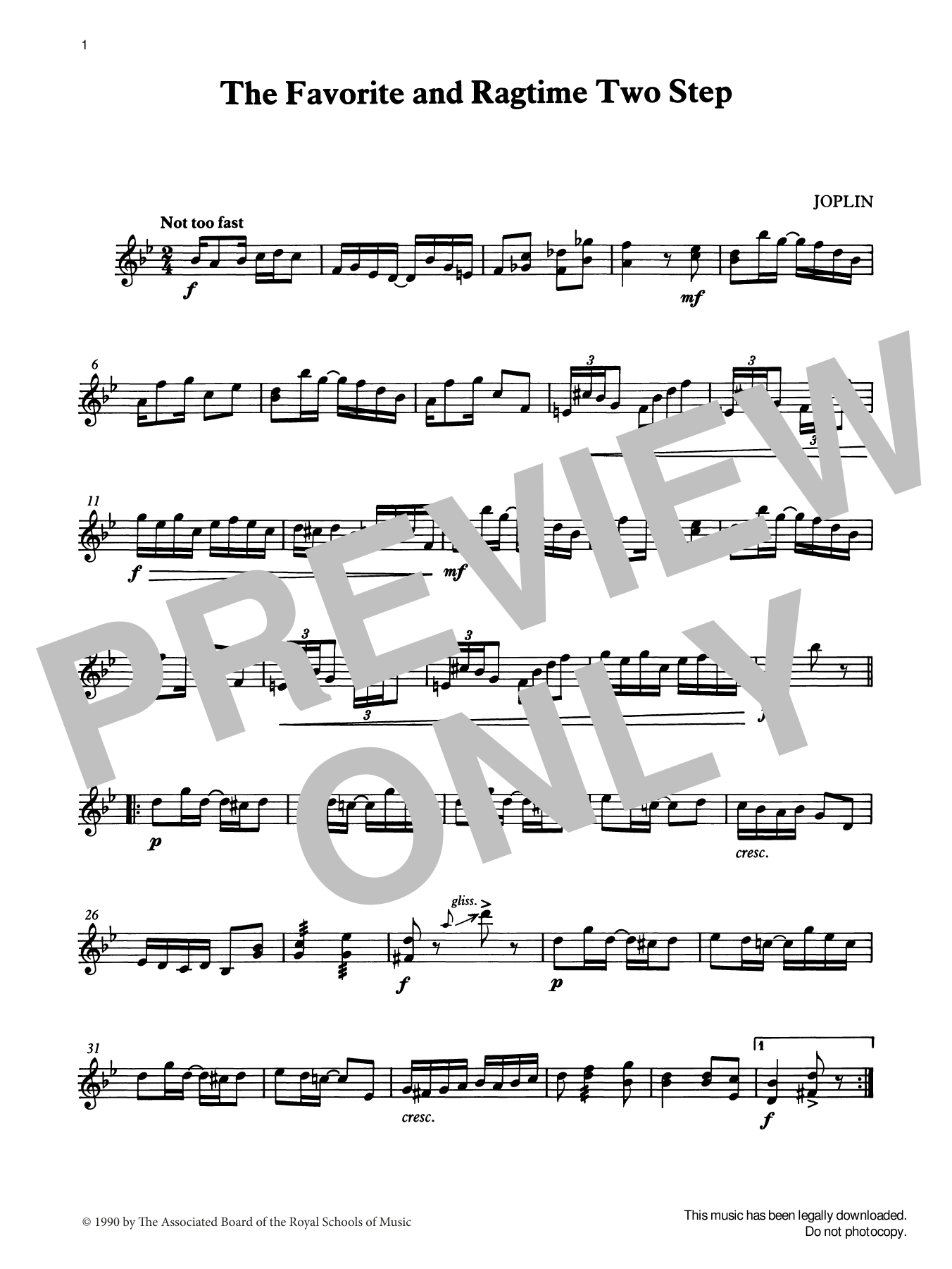 Scott Joplin The Favorite and Ragtime Two Step from Graded Music for Tuned Percussion, Book IV sheet music notes and chords arranged for Percussion Solo