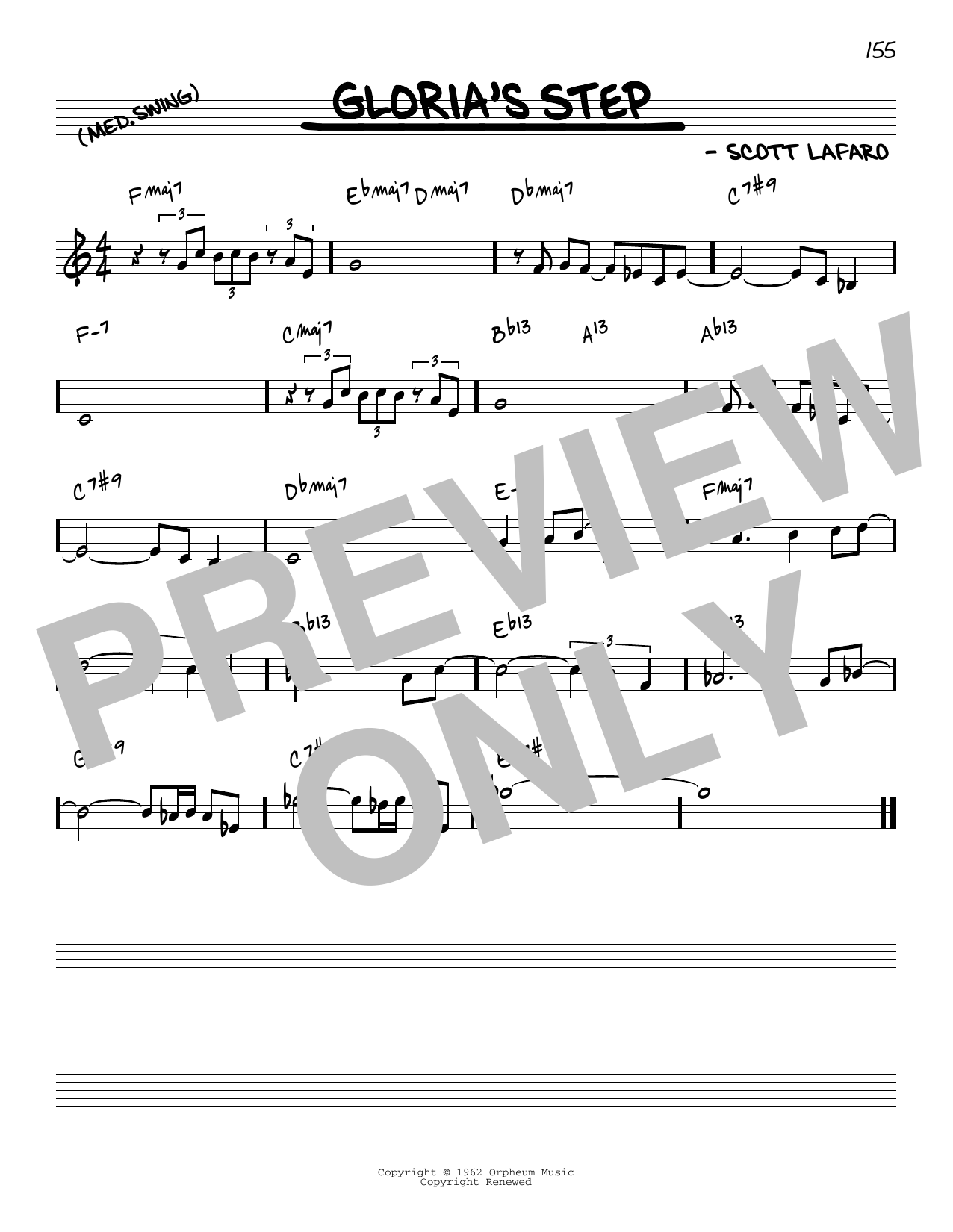 Scott LeFaro Gloria's Step [Reharmonized version] (arr. Jack Grassel) sheet music notes and chords arranged for Real Book – Melody & Chords