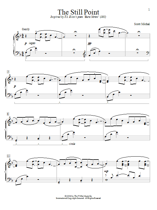 Scott Michal The Still Point sheet music notes and chords arranged for Educational Piano