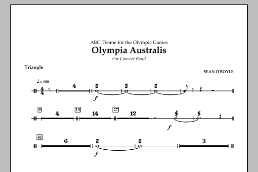 Sean O'Boyle Olympia Australis (Concert Band) - Triangle sheet music notes and chords arranged for Concert Band