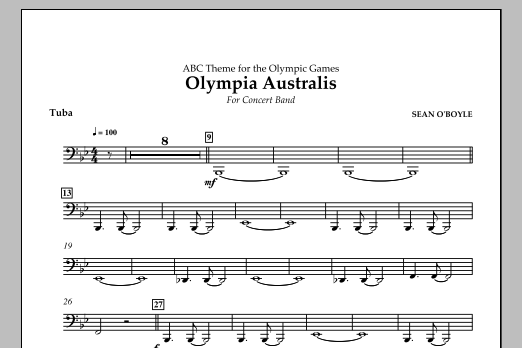 Sean O'Boyle Olympia Australis (Concert Band) - Tuba sheet music notes and chords arranged for Concert Band