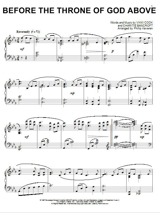 Selah Before The Throne Of God Above [Jazz version] (arr. Phillip Keveren) sheet music notes and chords arranged for Piano Solo