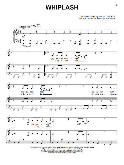Selena Gomez Whiplash sheet music notes and chords arranged for Piano, Vocal & Guitar Chords (Right-Hand Melody)