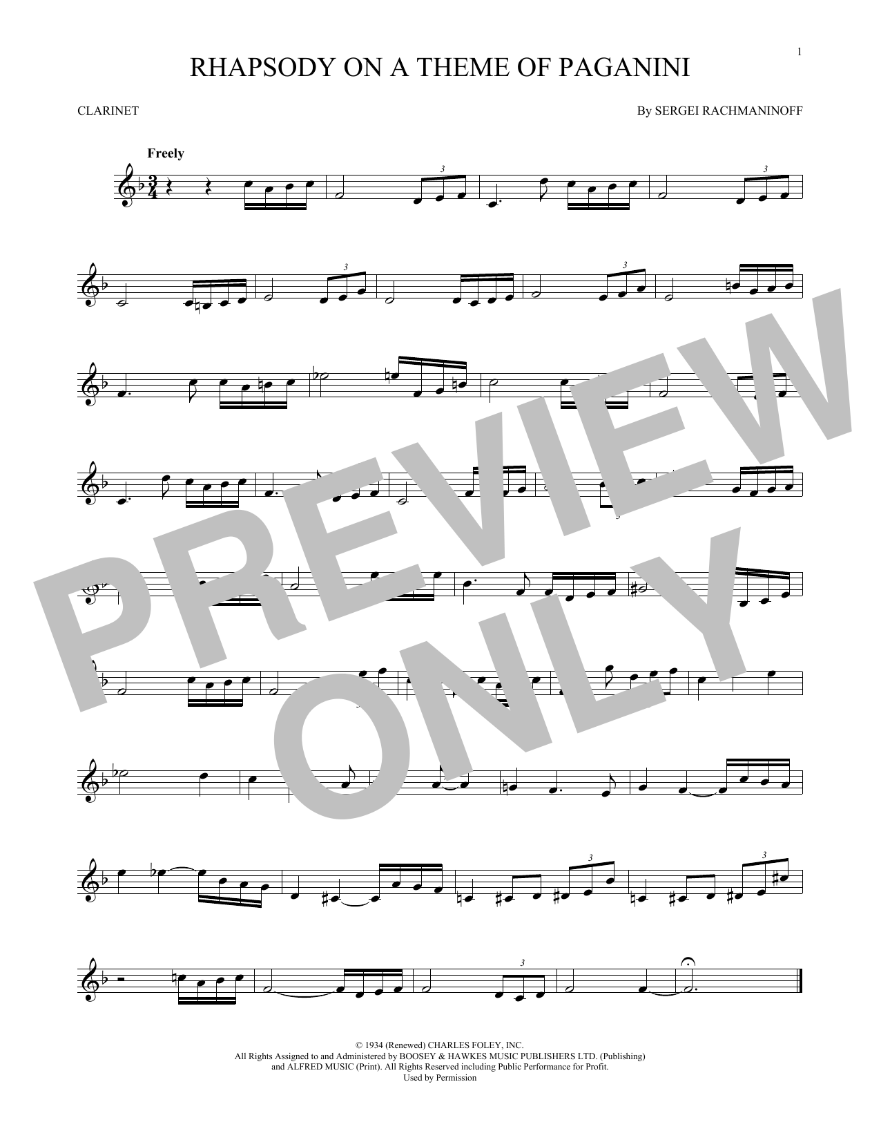 Sergei Rachmaninoff Rhapsody On A Theme Of Paganini sheet music notes and chords arranged for Trombone Solo