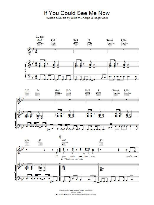 Shakatak If You Could See Me Now sheet music notes and chords arranged for Piano, Vocal & Guitar Chords