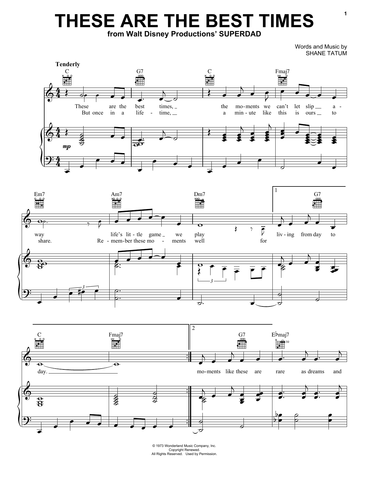 Shane Tatum These Are The Best Times sheet music notes and chords arranged for Alto Sax Solo