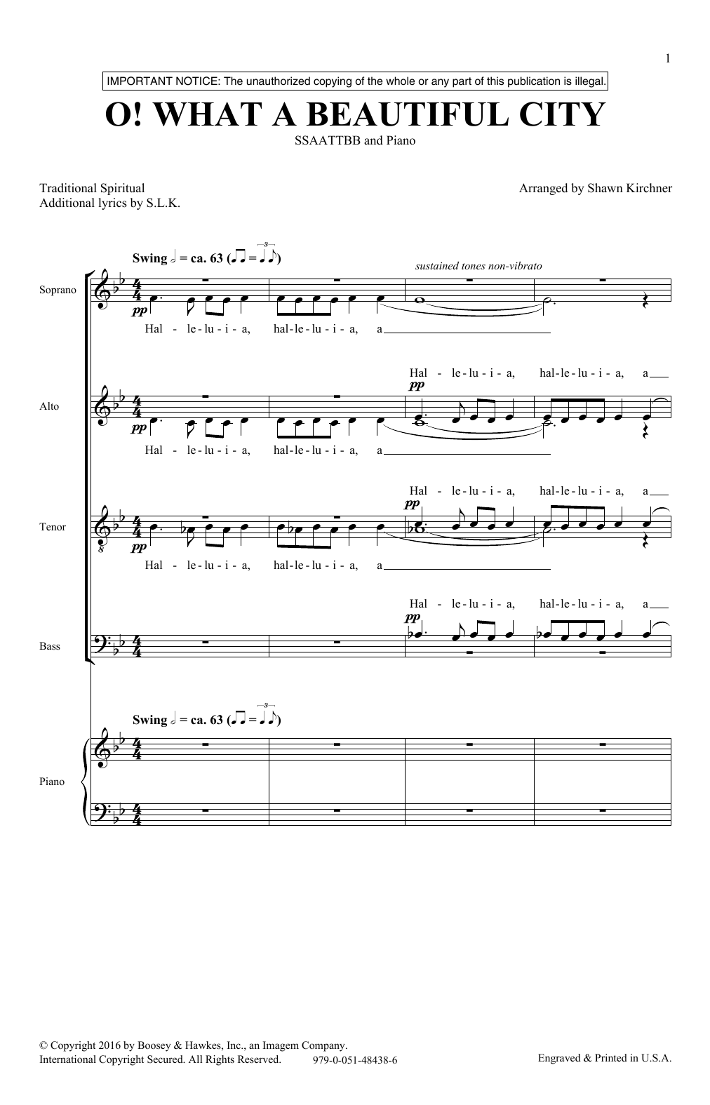 Shawn Kirchner O What A Beautiful City sheet music notes and chords arranged for SATB Choir