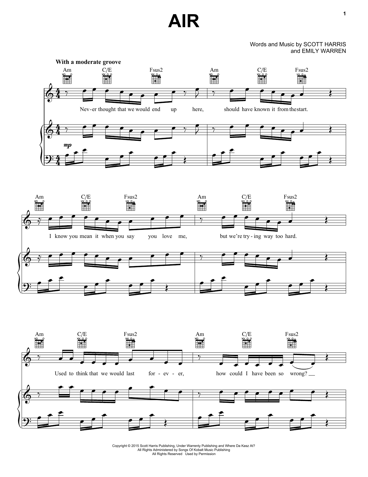 Shawn Mendes featuring Astrid Air sheet music notes and chords arranged for Piano, Vocal & Guitar Chords (Right-Hand Melody)