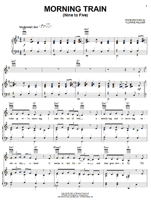 Sheena Easton Morning Train (Nine To Five) sheet music notes and chords arranged for Ukulele
