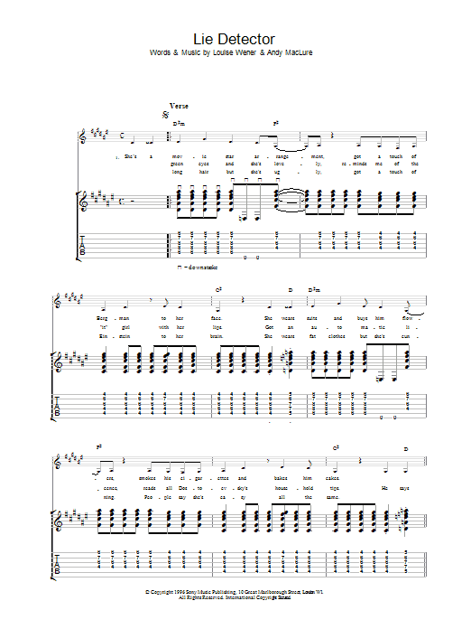 Sleeper Lie Detector sheet music notes and chords arranged for Guitar Tab
