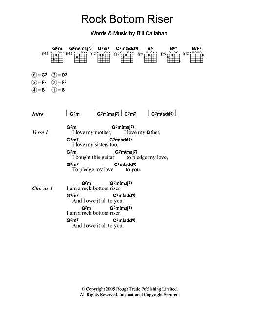 Smog Rock Bottom Riser sheet music notes and chords arranged for Guitar Chords/Lyrics
