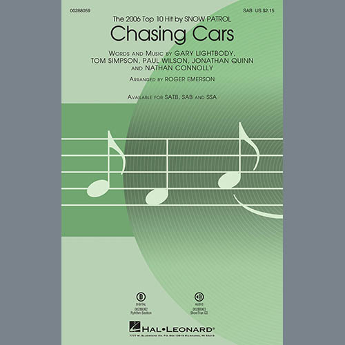 Easily Download Snow Patrol Printable PDF piano music notes, guitar tabs for  SATB Choir. Transpose or transcribe this score in no time - Learn how to play song progression.