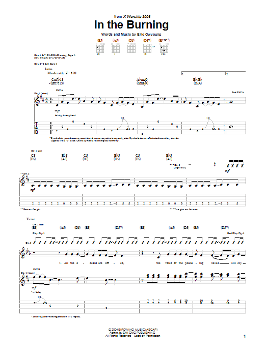 Something Like Silas In The Burning sheet music notes and chords arranged for Guitar Tab