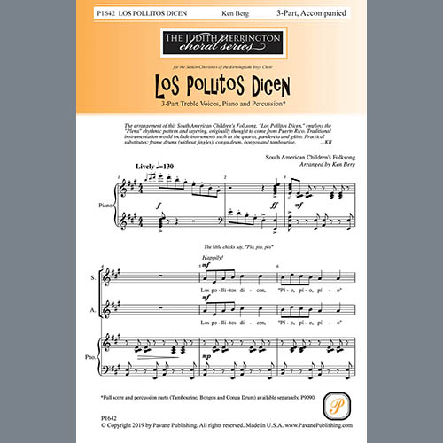 Easily Download South American Children's Folksong Printable PDF piano music notes, guitar tabs for  Choir. Transpose or transcribe this score in no time - Learn how to play song progression.