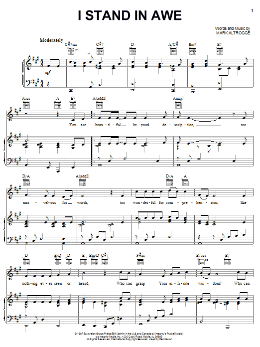Sovereign Grace Music I Stand In Awe sheet music notes and chords arranged for Guitar Chords/Lyrics