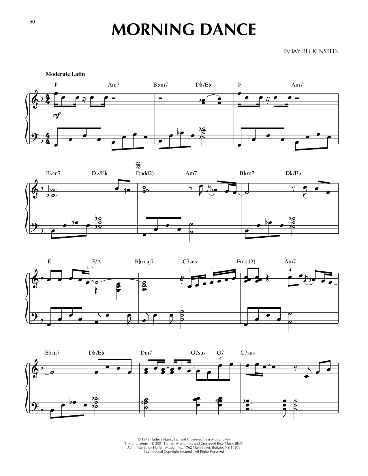 Spyro Gyra Morning Dance (arr. Larry Moore) sheet music notes and chords arranged for Piano Solo