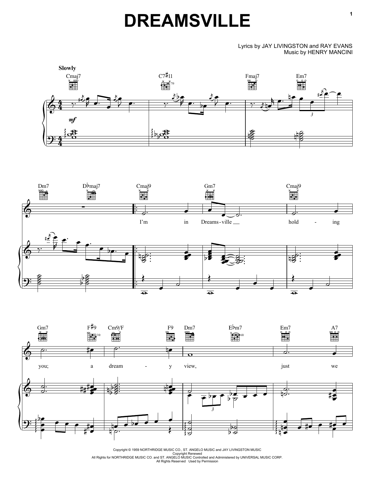 Stacey Kent Dreamsville sheet music notes and chords arranged for Piano, Vocal & Guitar Chords (Right-Hand Melody)