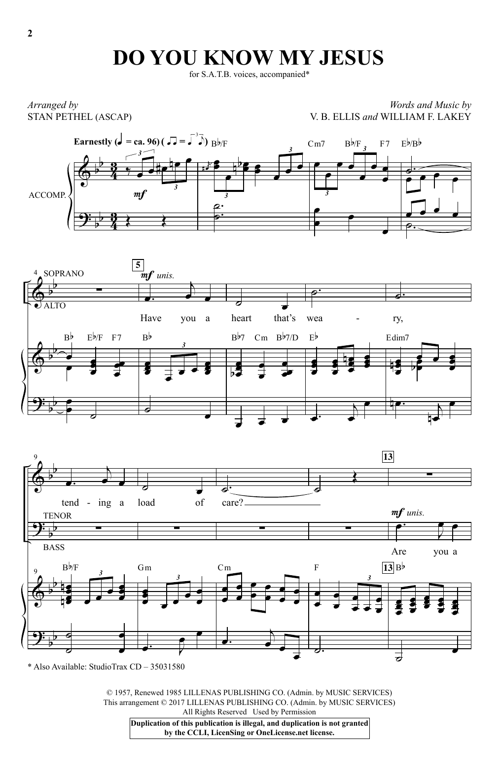 Stan Pethel Do You Know My Jesus? sheet music notes and chords arranged for SATB Choir