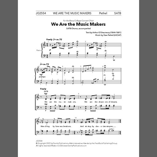 Easily Download Stan Pethel Printable PDF piano music notes, guitar tabs for  SATB Choir. Transpose or transcribe this score in no time - Learn how to play song progression.