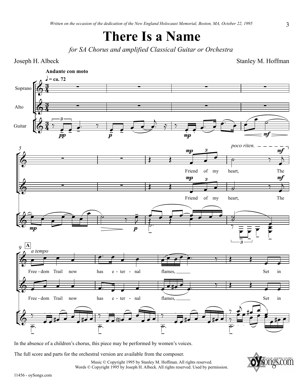 Stanley F. Hoffman There Is A Name sheet music notes and chords arranged for Choir