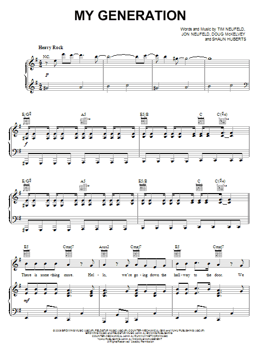 Starfield My Generation sheet music notes and chords arranged for Easy Guitar Tab