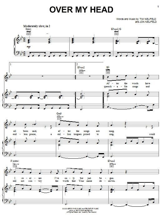 Starfield Over My Head sheet music notes and chords arranged for Piano, Vocal & Guitar Chords (Right-Hand Melody)
