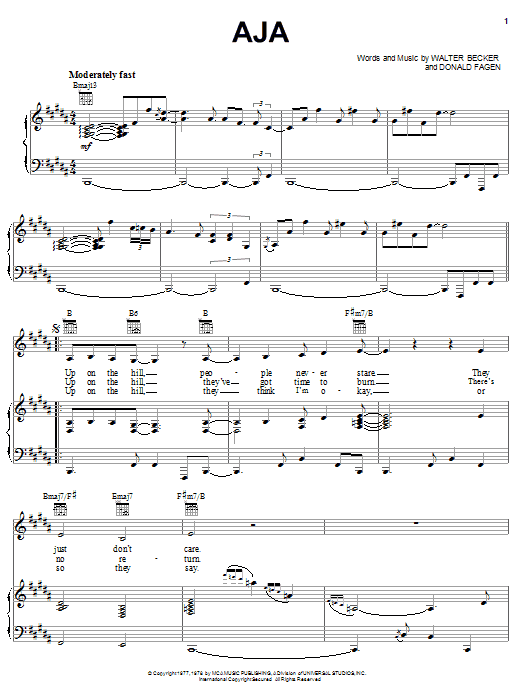 Steely Dan Aja sheet music notes and chords arranged for Solo Guitar