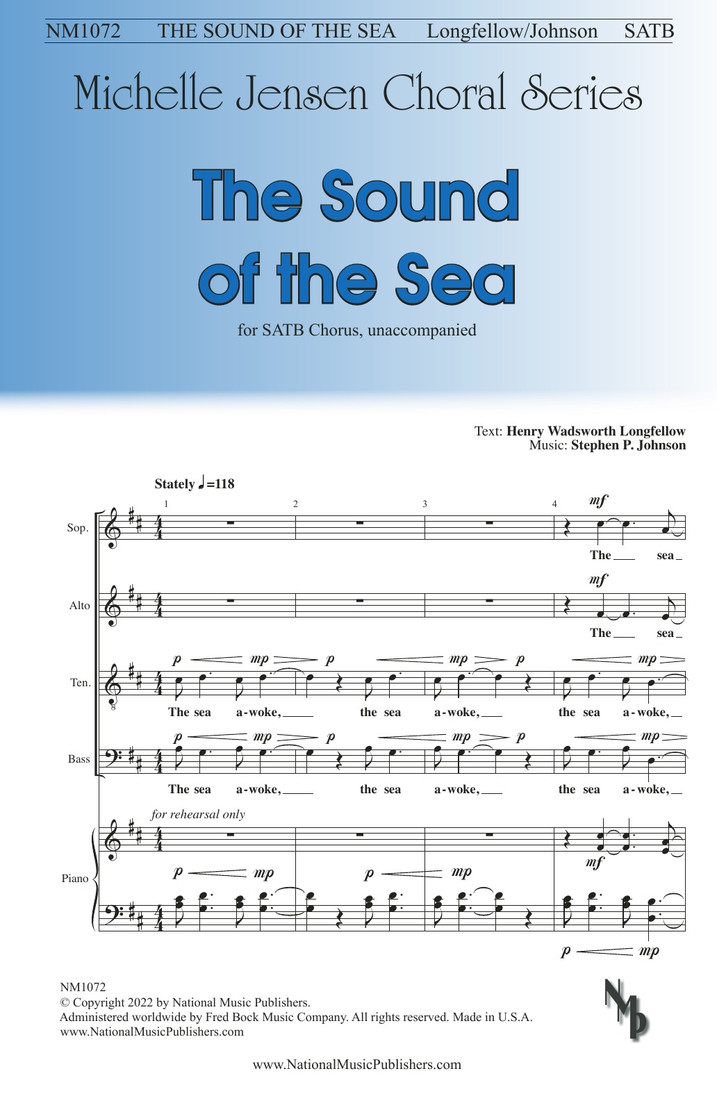 Stephen P. Johnson The Sound of the Sea sheet music notes and chords arranged for SATB Choir