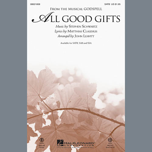 Easily Download Stephen Schwartz Printable PDF piano music notes, guitar tabs for  SATB Choir. Transpose or transcribe this score in no time - Learn how to play song progression.