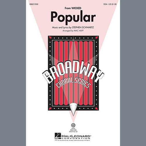 Easily Download Stephen Schwartz Printable PDF piano music notes, guitar tabs for  SSA Choir. Transpose or transcribe this score in no time - Learn how to play song progression.