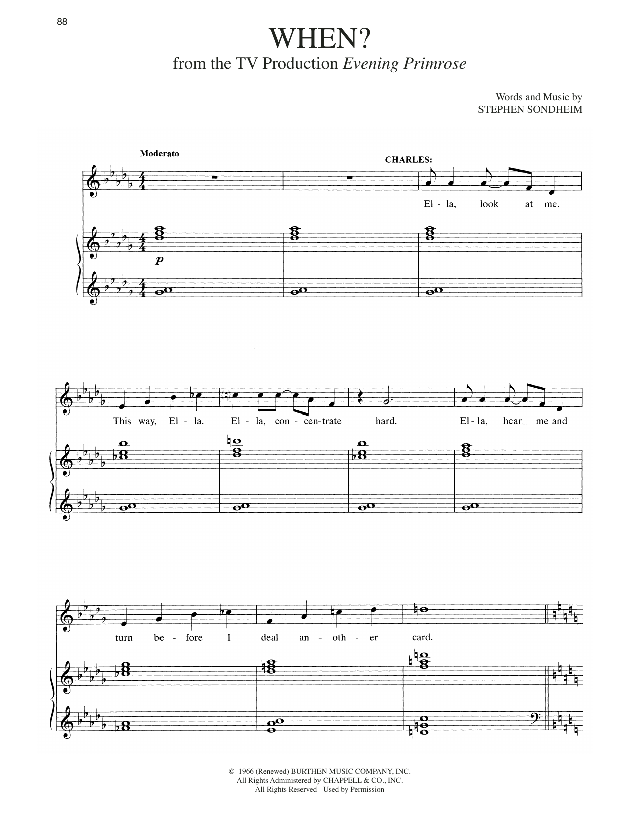 Stephen Sondheim When? sheet music notes and chords arranged for Piano & Vocal