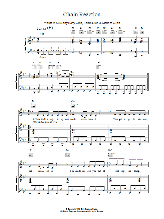 Steps Chain Reaction sheet music notes and chords arranged for Piano, Vocal & Guitar Chords