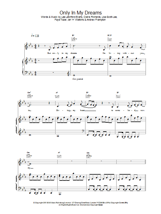Steps Only In My Dreams sheet music notes and chords arranged for Piano, Vocal & Guitar Chords