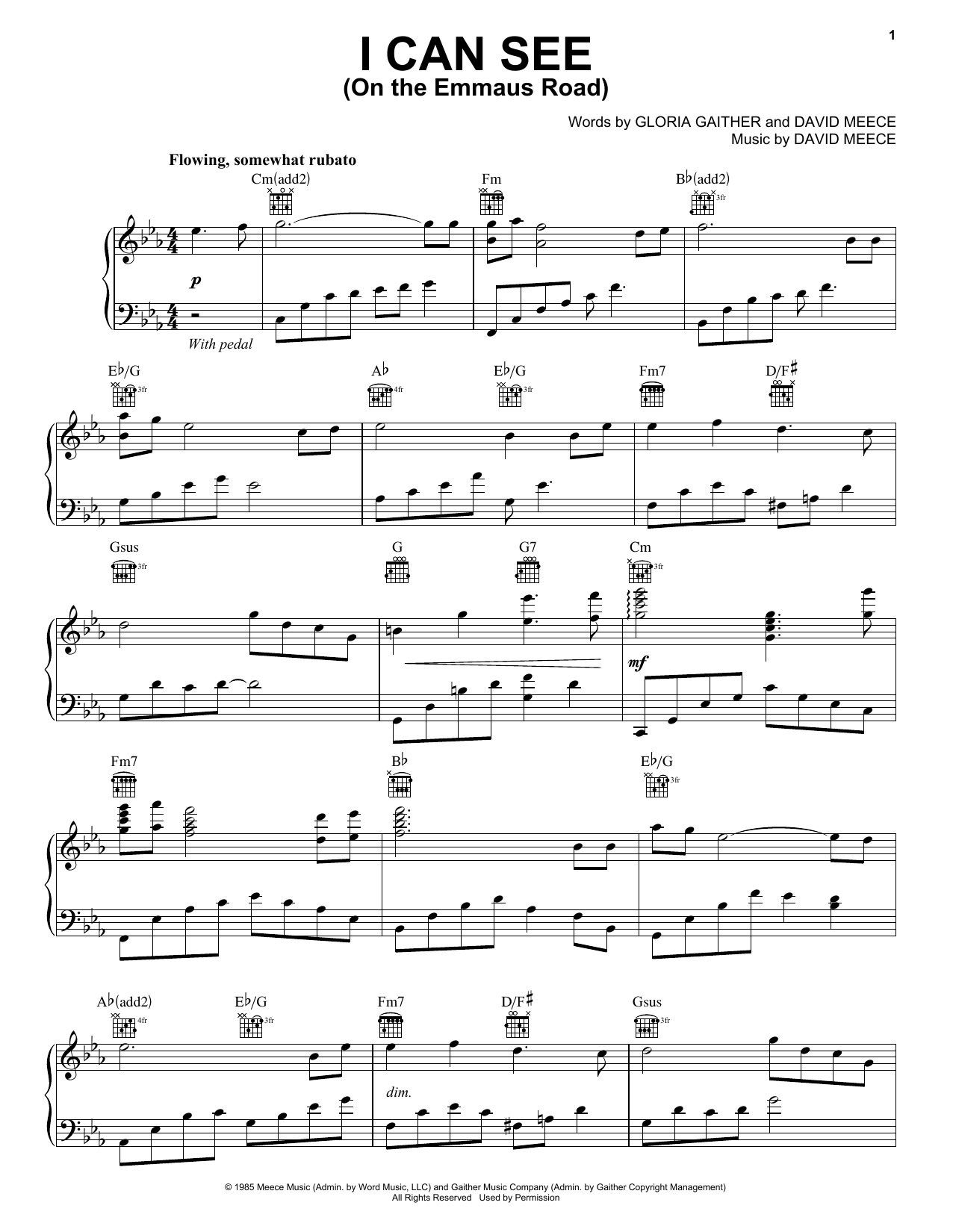 Steve Green I Can See sheet music notes and chords arranged for Piano, Vocal & Guitar Chords (Right-Hand Melody)