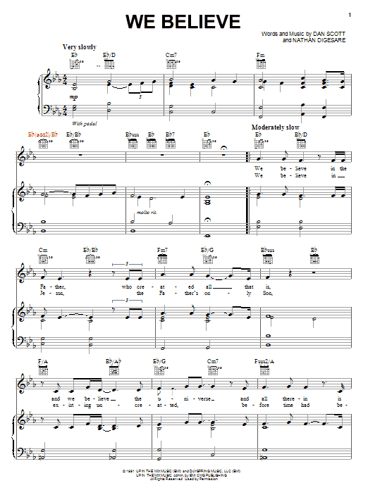 Steve Green We Believe sheet music notes and chords arranged for Piano, Vocal & Guitar Chords (Right-Hand Melody)