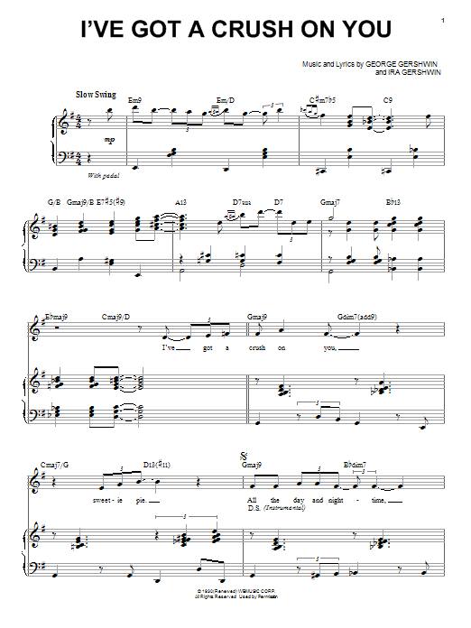 Steve Tyrell I've Got A Crush On You sheet music notes and chords arranged for Piano & Vocal