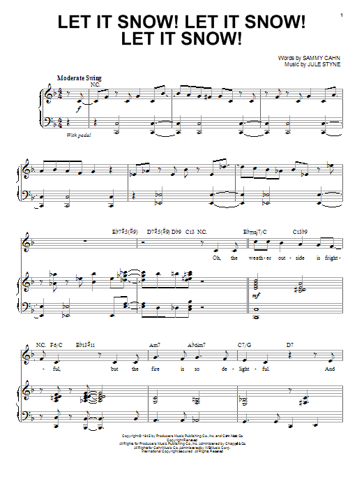 Steve Tyrell Let It Snow! Let It Snow! Let It Snow! sheet music notes and chords arranged for Piano & Vocal