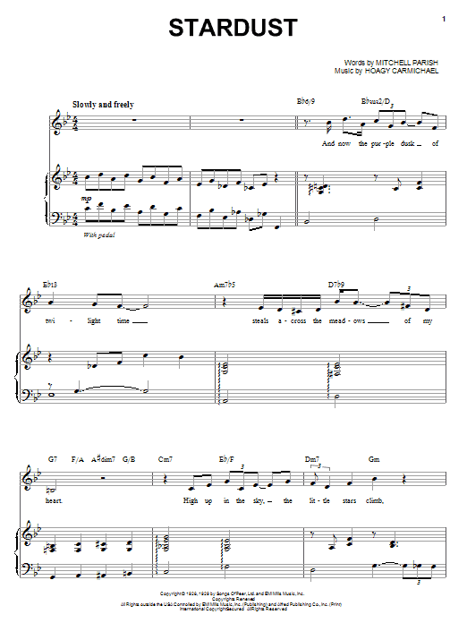 Steve Tyrell Stardust sheet music notes and chords arranged for Piano & Vocal