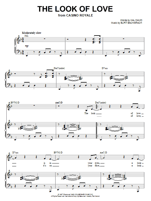 Steve Tyrell The Look Of Love sheet music notes and chords arranged for Piano & Vocal