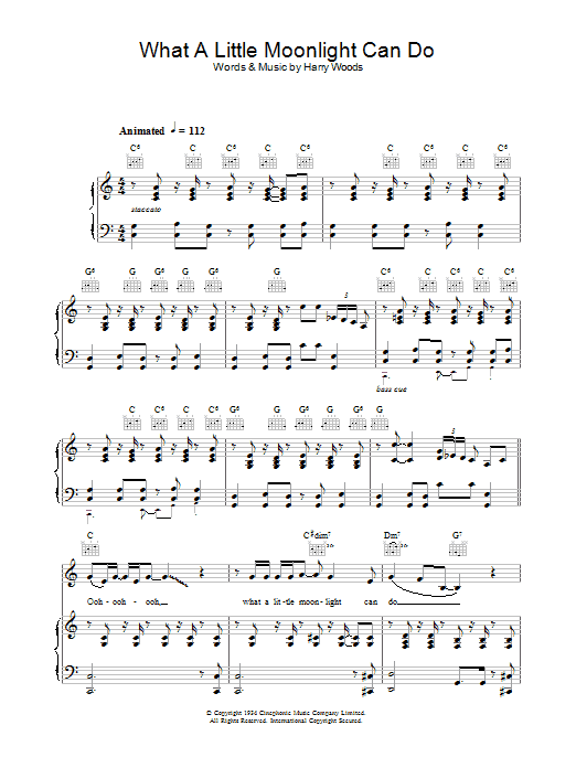 Steve Tyrell What A Little Moonlight Can Do sheet music notes and chords arranged for Piano, Vocal & Guitar Chords