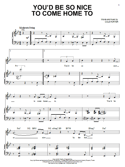 Steve Tyrell You'd Be So Nice To Come Home To sheet music notes and chords arranged for Piano & Vocal