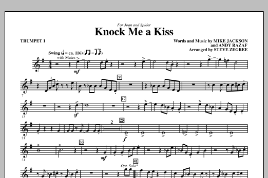Steve Zegree Knock Me A Kiss - Trumpet 1 sheet music notes and chords arranged for Choir Instrumental Pak