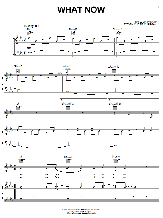 Steven Curtis Chapman What Now sheet music notes and chords arranged for Piano, Vocal & Guitar Chords (Right-Hand Melody)