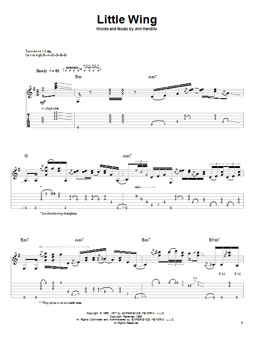 Stevie Ray Vaughan Little Wing sheet music notes and chords arranged for Guitar Tab (Single Guitar)