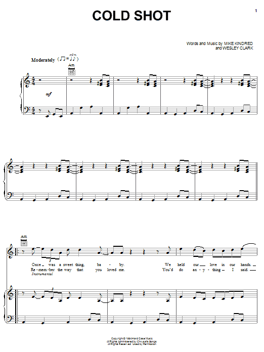 Stevie Ray Vaughan Cold Shot sheet music notes and chords. Download Printable PDF.