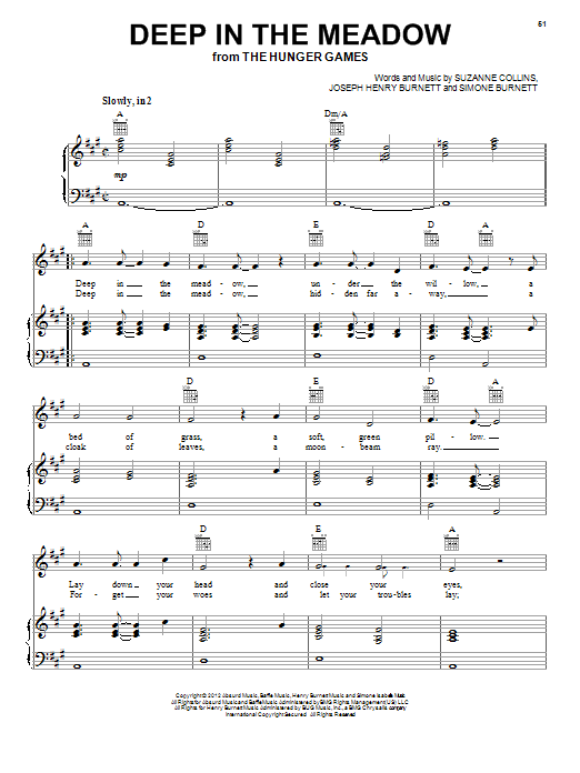 Sting Deep In The Meadow sheet music notes and chords arranged for Piano, Vocal & Guitar Chords (Right-Hand Melody)