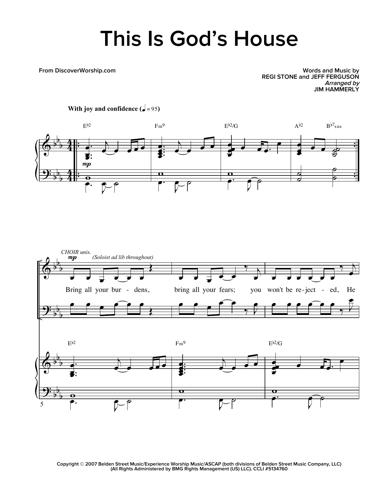 Stone This Is God's House sheet music notes and chords arranged for SATB Choir